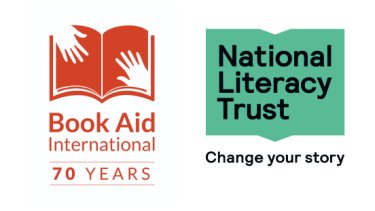 book aid international and national literacy trust logos